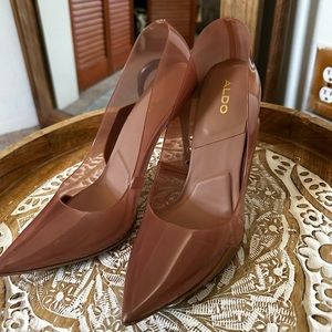 NWT Aldo Naked see through heels